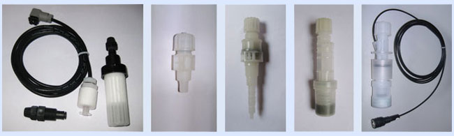 Injection valves, foot valves, level probes